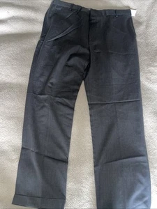 Lands' End Herren maßgeschneiderte Passform Wolle Anzughose dunkelanthrazit Größe 40 x 33 - Bild 1 von 3