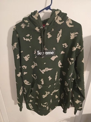 Sudadera con Capucha Supreme Box Logo Oliva Camuflaje Ruso (21FW) Talla Grande Foto 1 de 4