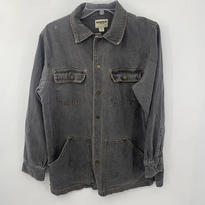 VNTG Duke Haband Mens Faded Black  Denim Jean Jacket Size MEDIUM. READ - Image 1 of 4