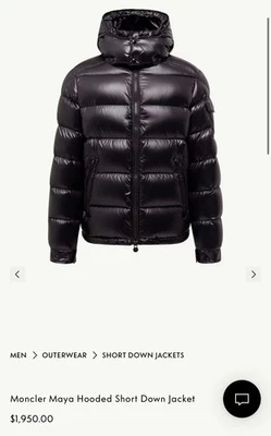 Chaqueta corta Moncler Maya negra talla 1 (talla S de EE. UU.) Foto 1 de 4