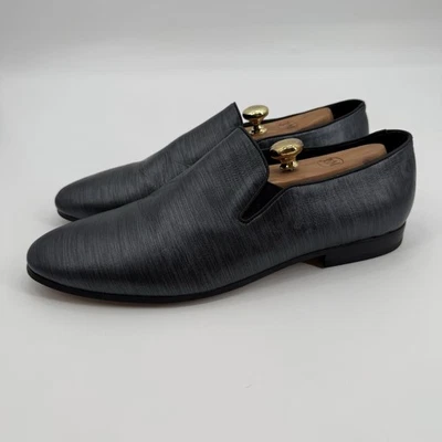 Mocassim de couro Robert Graham Fry preto fantasma camuflado sapatos EUA 13 - Imagem 1 de 4