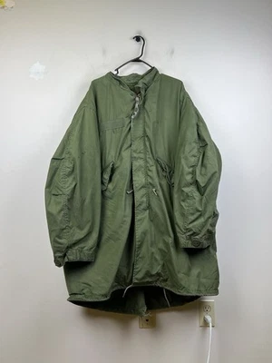 Parka de Colección Años 80 EE. UU. M65 Militar Cola de Pez Clima Extremo Frío Verde Para Hombre Talla L Foto 1 de 4
