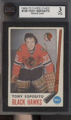 1969 年 O-Pee-Chee #138 Tony Esposito HOF RC KSA 3 状况极佳 C74387 — 第 1/2 张图片