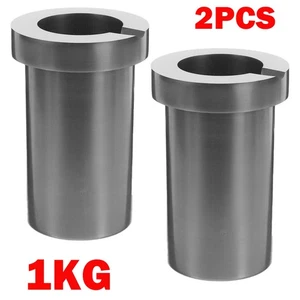 2 Piezas 1KG Grafito Crisol Metal Fusión Oro Plata Fundición Crisol Taza NUEVO - Imagen 1 de 16