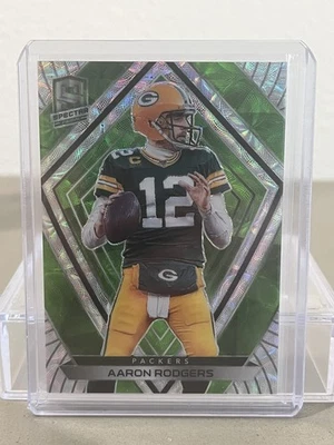 Aaron Rodgers 2020 Spectra Neon Green Prizm Green Bay Packers /35 - Image 1 of 2