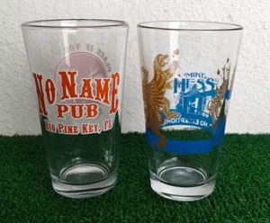 No Name Pub & Mike Hess Brewing Pint Beer Glasses - Picture 1 of 3