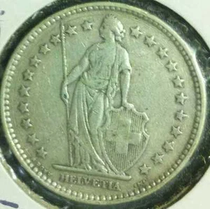 1921 2 francs Switzerland Helvetia XF + - Picture 1 of 2