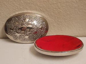 Vintage Handtuch Jugendstil versilberte Schatulle Box - Bild 1 von 8