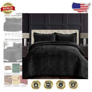 Soft Velvet King Quilt Set with Medallion Pattern - Comfort & Style Combined - Picture 1 of 8