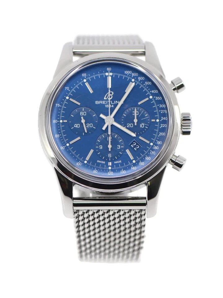 Breitling Transocean Chronograph Stainless Steel Watch AB0151 - Image 1 of 1