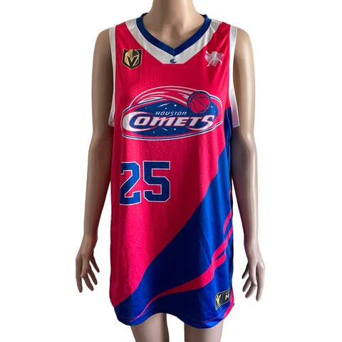 vegas golden knights Houston Comets gyb basketball Jersey Womens M 25 WNBA Cover