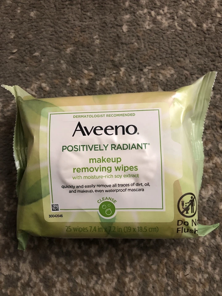 Lote de 4 toallitas desmaquillantes Aveeno positivamente radiantes 25 cada una Foto 1 de 1