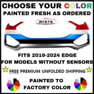 NEW FRONT BUMPER FOR 2019-2024 FORD EDGE PAINTED *CHOOSE YOUR COLOR* FO1014135 - Picture 1 of 8