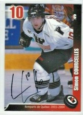 2003-04 Quebec Remparts (QMJHL) Simon Courcelles autograph
