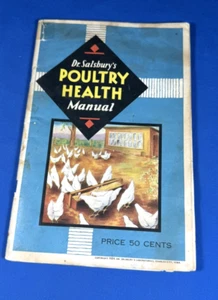 Manual de salud avícola Dr. Salisbury's 1934 ~ 63 páginas, color, anatomía del pollo - Imagen 1 de 16