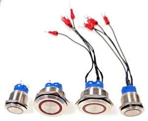 Car Keyless Engine Start / Stop Switch Push Button 3/4" 19 mm - Picture 1 of 3