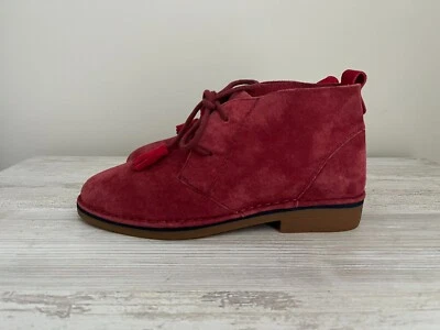 New Hush Puppies Women's Cyra Catelyn Suede Ankle Boots Lace Up Dark Red Sz 6.5 - Image 1 of 4