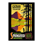 Ozark Mountains Lake Taneycomo 1916 Plakat podróżny w stylu vintage - sztuka klasyczna