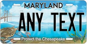 Maryland Chesapeake Bay Nummernschild Neuheit personalisiert jeder Text für Auto ATV - Bild 1 von 6