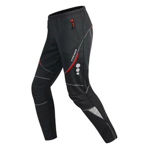 Men Cycling Trousers Fleece Thermal Mountain Bike Windproof Tights Long Pants - Picture 1 of 7
