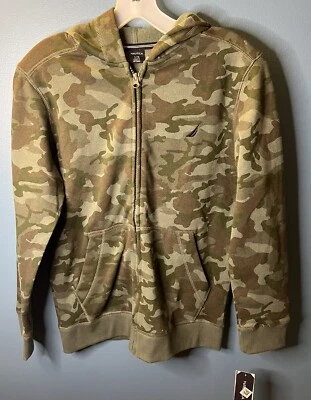 Sudadera con Capucha Estampado Camuflado Cremallera Completa Nautica Boys L Nueva con Etiquetas Foto 1 de 4