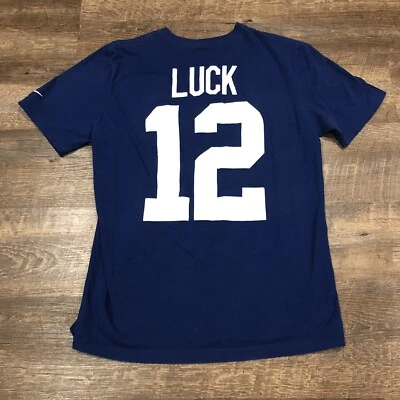 Indianapolis Colts Andrew Luck Adulto Camisa Mediana Azul Blanco Fútbol Nike Hombres Foto 1 de 4