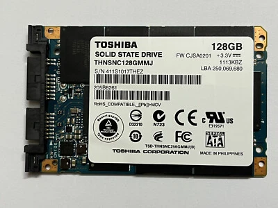 Toshiba THNSNC128GMMJ 1.8" 128GB Micro SATA SSD 3Gb/s MLC SSD For SONY HP Laptop - Image 1 of 4