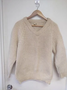 Shetland Wool Knitwear Made In England Size (aprox)38/40 97/102 cm Off White - Picture 1 of 6