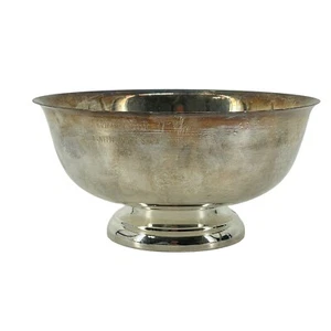 Antique Silverplate Footed Paul Revere Bowl By Sheridan Taunton Silversmiths 7" - Picture 1 of 9