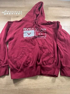RVCA Hoodie Herren Medium Pullover Sweatshirt Logo Spellout Pigment Dye Fleece - Bild 1 von 10