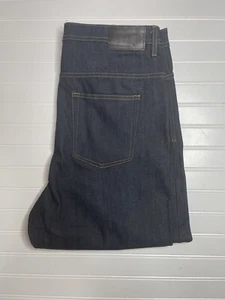 Zara Mens Denim Jeans 34x25 Blue Button Fly Relaxed Straight Fit Casual - Picture 1 of 8