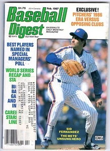 Baseball Digest Magazine February 1987 Sid Fernandez New York Mets MLB - Picture 1 of 1