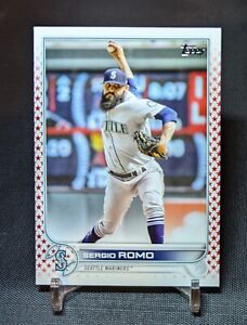 Sergio Romo Independence Day Parallel /76 2022 Topps Update Card US322 Mariners