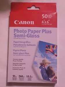Canon Photo Paper Plus Semi Gloss 50 Sheets 4" x 6” - Picture 1 of 2