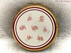 White/Pink Floral-Vintage Ladies Powder Compact by Stratton-CLASP BROKEN