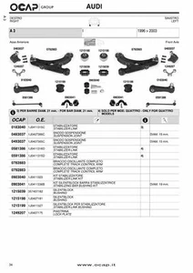 KIT BRACCI SOSPENSIONE AVANTRENO ANT FOR AUDI A3 - Imagen 1 de 1