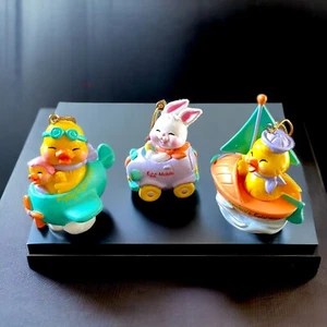 Lotto Vintage Avon Eggspressions Collezione Ornamento Pasqua Coniglietto Anatra Chick - Foto 1 di 6