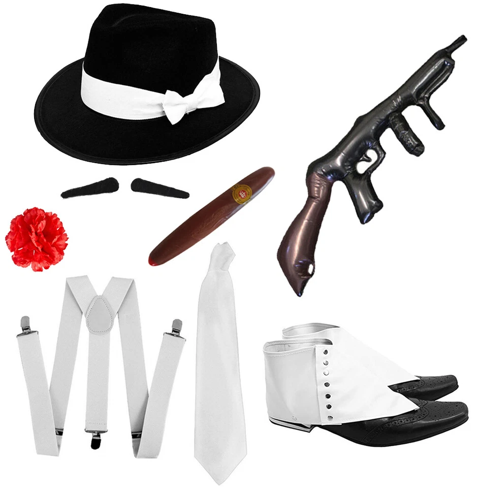 ILOVEFANCYDRESS 1920er GANGSTER KOSTÜM HERREN KOSTÜM SET AL CAPONE MAFIA PATE OUTFIT