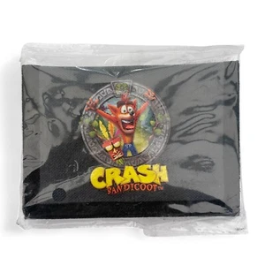 BRANDNEU Crash Bandicoot Offizielle Geldbörse (PlayStation 1 PS1 Spiel) Schwarz - Bild 1 von 2