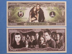 TWILIGHT: Vampire Film Series Love Saga ~ One Million Dollar Bill