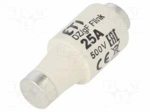 Sicherung: Schmelz 440VDC 25A schnell 500VAC Keramik DII  D 002312107 D-Sicherun - Bild 1 von 1