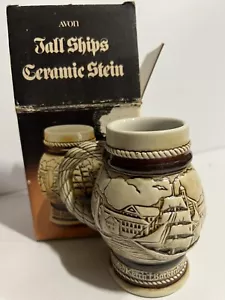 # Vintage Avon Pottery Ceramic Tall Ships Stein Nautical Handcrafted  numbered - Picture 1 of 8