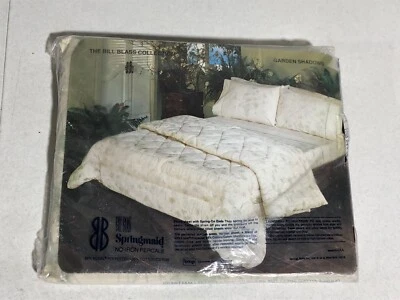 Lençol Springmaid Bill Blass ajuste duplo completo 54x76 sombras de jardim floral NOVO - Imagem 1 de 4