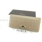 Furla Wallet Purse Long Wallet Beige Woman Authentic Used Y7209