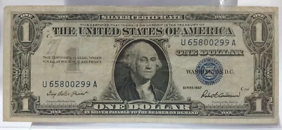 lot of 4 -- one dollar bills 1935-c- 1957- 1928a - 1934 series - Image 1 of 4