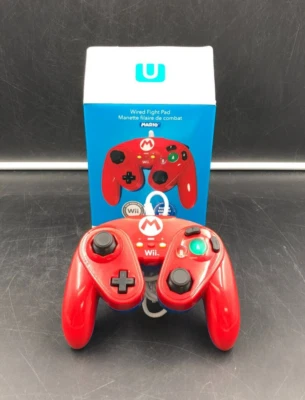PDP Super Mario Bros. - Mario Red Wired Fight Pad para Nintendo Wii U en Caja Foto 1 de 4