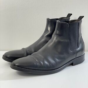 Bruno Magli Leather Chelsea Boots Sz 11 Made in Italy Black Leather USED Men's