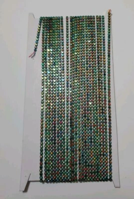 Bandas de diamantes de imitación verde/multicolor 10 yardas Foto 1 de 3