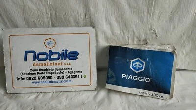 LIBRETTO MANUALE USO E MANUTENZIONE PIAGGIO BEVERLY 300 I.E 15,50 kw 2010/2015 - Immagine 1 di 4