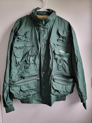 Chaqueta de pesca Hodgman Lakestream para hombre con capucha impermeable verde talla grande Foto 1 de 4